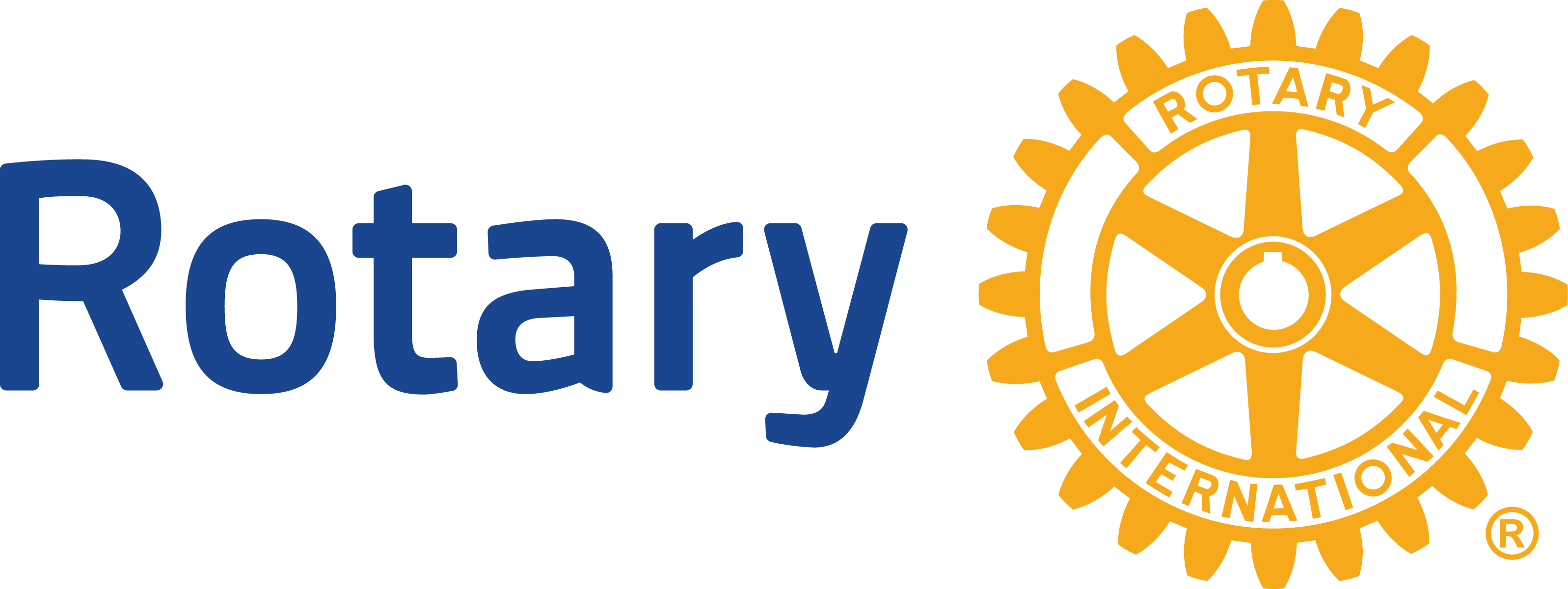 The logo of the Rotary Club